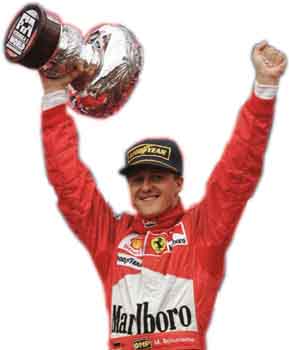 Schumi freut sich