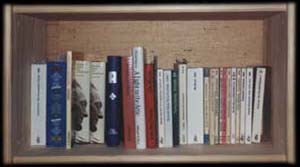 Eine Kiste voller Bücher